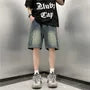 Mid Rise Washed Denim Shorts