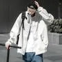 Stand Collar Plain Zip-Up Windbreaker