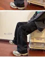 Mid Rise Plain Wide Leg Cargo Pants