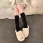 Plain Ribbed Knit Leg Warmer