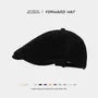 Plain Faux Suede Flat Cap