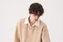 Drop Shoulder Mock Two Piece Polo Sweater