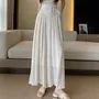 High Rise Plain Cropped Wide Leg Pants