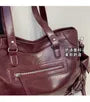Studded Buckled Faux Leather Utility Tote Bag