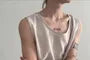 Scoop Neck Plain Oversized Tank Top