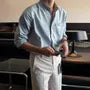 Long-Sleeve Denim Shirt