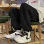 Elastic Waist Fleece Lined Wide Leg Sweatpants