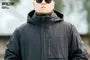 Plus Size Hooded Plain Puffer Jacket