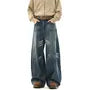 Mid Rise Washed Wide Leg Jeans