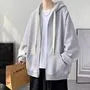 Plain Zip Oversized Hoodie / Socks