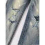 High Waist Washed Distressed Slim Fit Jeans