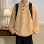 Long-Sleeve Plain Polo-Neck Sweater