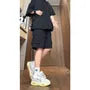 Mid Rise Plain Cargo Shorts