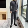 Set: Peak Lapel Corduroy Double-Breasted Blazer + Mid Rise Tapered Dress Pants