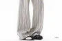 Mid Waist Striped Loose Fit Wide Leg Dress Pants