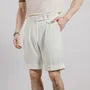 Mid Rise Plain Pleated Shorts