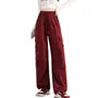 Drawstring Waist Plain Baggy Cargo Pants