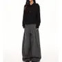 Low Rise Pinstriped Pleated Baggy Dress Pants