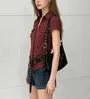 Short Sleeve V-Neck Plaid Slim-Fit Shirt / Polka Dot Shirt