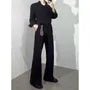 High Waist Plain Flared Dress Pants