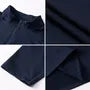 Long-Sleeve Half Zip Plain Sports Top