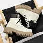 Platform Lace-Up Faux Suede Short Boots