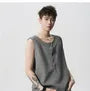 Mock Two-Piece Crewneck Plain Tank Top
