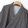 V-Neck Sashed Kimono Robe