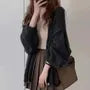 V-Neck Plain Button Up Cardigan