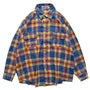 Long-Sleeve Plaid Pocket Detail Shirt