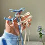 Set: Plain Ribbon Hair Clips (2 Pcs)