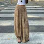 High Waist Plaid Loose-Fit Wide-Leg Pants