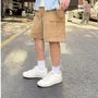 Mid Rise Plain Cargo Shorts