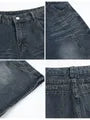 Mid Rise Washed Wide Leg Jorts