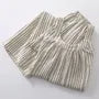 Pajama Set: Scoop Neck Pinstriped Tank Top + Pants
