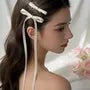 Set: Plain Ribbon Hair Clips (2 Pcs)