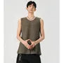 Crewneck Mesh Plain Tank Top