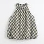 Halter Neck Plaid Bubble Hem Top