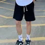 Drawstring Waist Plain Sweatshorts