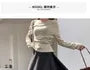 High Waist Plain Asymmetrical Knit Midi A-Line Skirt