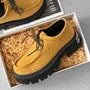 Platform Lace-Up Faux Suede Shoes