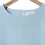 Long-Sleeve Plain Blouse