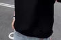 Elbow-Sleeve Stand Collar Contrast Trim Half-Zip T-Shirt
