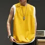 Crew Neck Plain Contrast Trim Tank Top