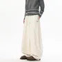 Drawstring Waist Plain Panel Wide Leg Sweatpants