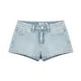 Low Waist Washed Denim Shorts