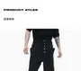 Details High-Waist Flared Dress Pants with Stud