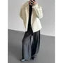 Faux Fur Trim Open Front Jacket