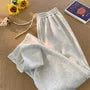 Drawstring Waist Loose Fit Sweatpants