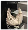 Nylon Plain Shoulder Bag